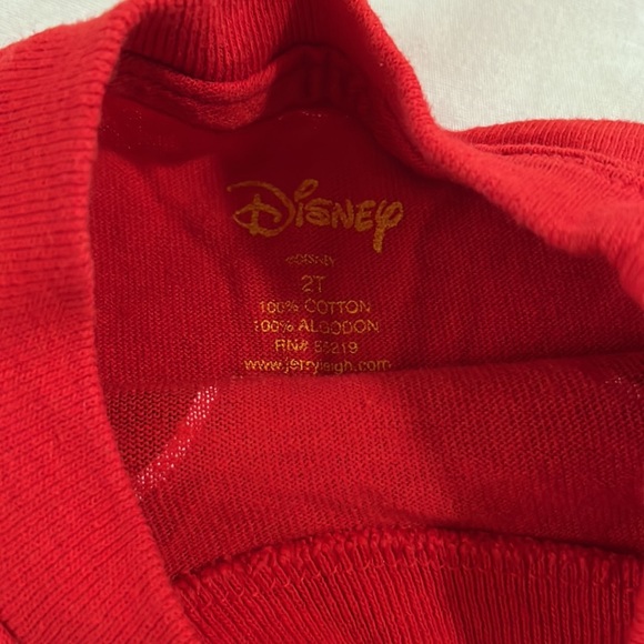 🐭 Disney Mickey Mouse Ears Brother Red T shirt 2T - Picture 3 of 5